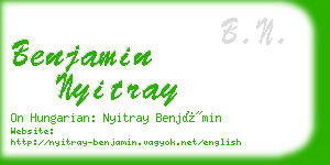 benjamin nyitray business card